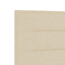 vidaXL Boxspring ágy matraccal Krémszínű 100 x 200 cm Szövet