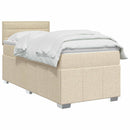 vidaXL Boxspring ágy matraccal Krémszínű 100 x 200 cm Szövet