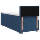 vidaXL Boxspring ágy matraccal LED szalagokkal Kék 100 x 200 cm Szövet