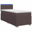 vidaXL Boxspring ágy matraccal Sötét Barna 100 x 200 cm Szövet