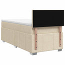 vidaXL Boxspring ágy matraccal Krémszínű 100 x 200 cm Szövet