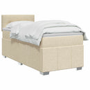 vidaXL Boxspring ágy matraccal Krémszínű 100 x 200 cm Szövet