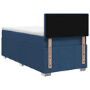 vidaXL Boxspring ágy matraccal LED szalagokkal Kék 100 x 200 cm Szövet