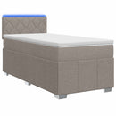 vidaXL Boxspring ágy matraccal Tópszínű 100 x 200 cm Szövet