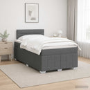 vidaXL Boxspring ágy matraccal Sötétszürke 120 x 190 cm Szövet