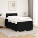 vidaXL Boxspring ágy matraccal fejtámlával Fekete 120 x 190 cm Szövet