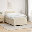 vidaXL Boxspring ágy matraccal Krémszínű 120 x 190 cm Szövet