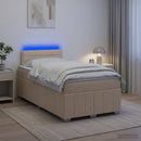 vidaXL Boxspring ágy matraccal Krémszínű 120 x 200 cm Szövet
