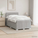 vidaXL Boxspring ágy matraccal Világosszürke 120 x 190 cm Szövet