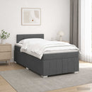 vidaXL Boxspring ágy matraccal Sötétszürke 120 x 190 cm Szövet