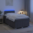 vidaXL Boxspring ágy matraccal Sötétszürke 120 x 200 cm Szövet