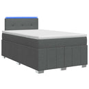 vidaXL Boxspring ágy matraccal Sötétszürke 120 x 190 cm Szövet