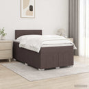 vidaXL Boxspring ágy matraccal Sötét Barna 120 x 190 cm Szövet