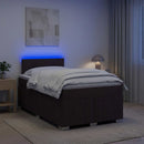 vidaXL Boxspring ágy matraccal Sötét Barna 120 x 190 cm Szövet