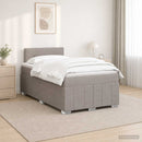 vidaXL Boxspring ágy matraccal Tópszínű 120 x 190 cm Szövet