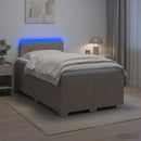 vidaXL Boxspring ágy matraccal Tópszínű 120 x 190 cm Szövet