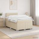 vidaXL Boxspring ágy matraccal Krémszínű 120 x 190 cm Szövet