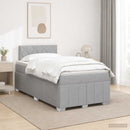vidaXL Boxspring ágy matraccal Világosszürke 120 x 190 cm Szövet
