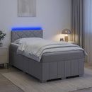 vidaXL Boxspring ágy matraccal Világosszürke 120 x 190 cm Szövet