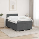 vidaXL Boxspring ágy matraccal Sötétszürke 120 x 190 cm Szövet