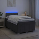 vidaXL Boxspring ágy matraccal Sötétszürke 120 x 190 cm Szövet