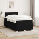 vidaXL Boxspring ágy matraccal fejtámlával Fekete 120 x 190 cm Szövet