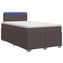 vidaXL Boxspring ágy matraccal Sötét Barna 120 x 190 cm Szövet