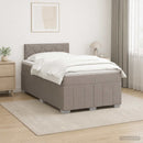 vidaXL Boxspring ágy matraccal Tópszínű 120 x 190 cm Szövet