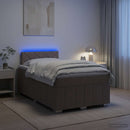 vidaXL Boxspring ágy matraccal Tópszínű 120 x 190 cm Szövet