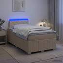 vidaXL Boxspring ágy matraccal Krémszínű 120 x 200 cm Szövet