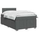 vidaXL Boxspring ágy matraccal Sötétszürke 120 x 200 cm Szövet