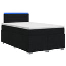 vidaXL Boxspring ágy matraccal fejtámlával Fekete 120 x 200 cm Szövet
