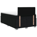 vidaXL Boxspring ágy matraccal fejtámlával Fekete 120 x 200 cm Szövet
