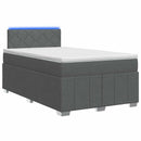 vidaXL Boxspring ágy matraccal Sötétszürke 120 x 200 cm Szövet