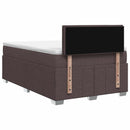 vidaXL Boxspring ágy matraccal Sötét Barna 120 x 200 cm Szövet