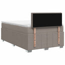 vidaXL Boxspring ágy matraccal Tópszínű 120 x 200 cm Szövet