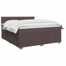 vidaXL Boxspring ágy matraccal Sötét Barna 140 x 190 cm Szövet