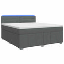 vidaXL Boxspring ágy matraccal Sötét Barna 140 x 200 cm Szövet