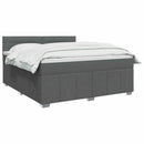 vidaXL Boxspring ágy matraccal Sötét Barna 140 x 200 cm Szövet