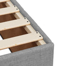 vidaXL Boxspring ágy matraccal Világosszürke 140 x 200 cm Szövet