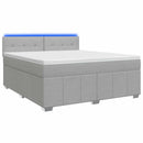 vidaXL Boxspring ágy matraccal Világosszürke 140 x 200 cm Szövet