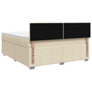 vidaXL Boxspring ágy matraccal Krémszínű 140 x 200 cm Szövet