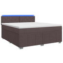 vidaXL Boxspring ágy matraccal Sötét Barna 140 x 200 cm Szövet