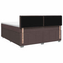 vidaXL Boxspring ágy matraccal Sötét Barna 140 x 200 cm Szövet