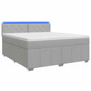 vidaXL Boxspring ágy matraccal Világosszürke 160 x 200 cm Szövet