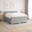 vidaXL Boxspring ágy matraccal Világosszürke 140 x 190 cm Szövet