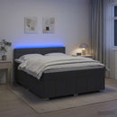 vidaXL Boxspring ágy matraccal Sötétszürke 140 x 200 cm Szövet