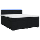 vidaXL Boxspring ágy matraccal fejtámlával Fekete 180 x 200 cm Szövet
