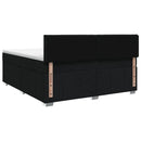 vidaXL Boxspring ágy matraccal fejtámlával Fekete 180 x 200 cm Szövet