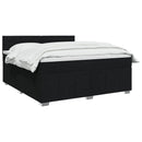vidaXL Boxspring ágy matraccal fejtámlával Fekete 180 x 200 cm Szövet